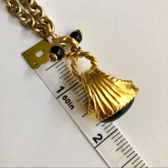 Vintage Boyfriend Ring Black and Gold Chain - Picture 9 of 13